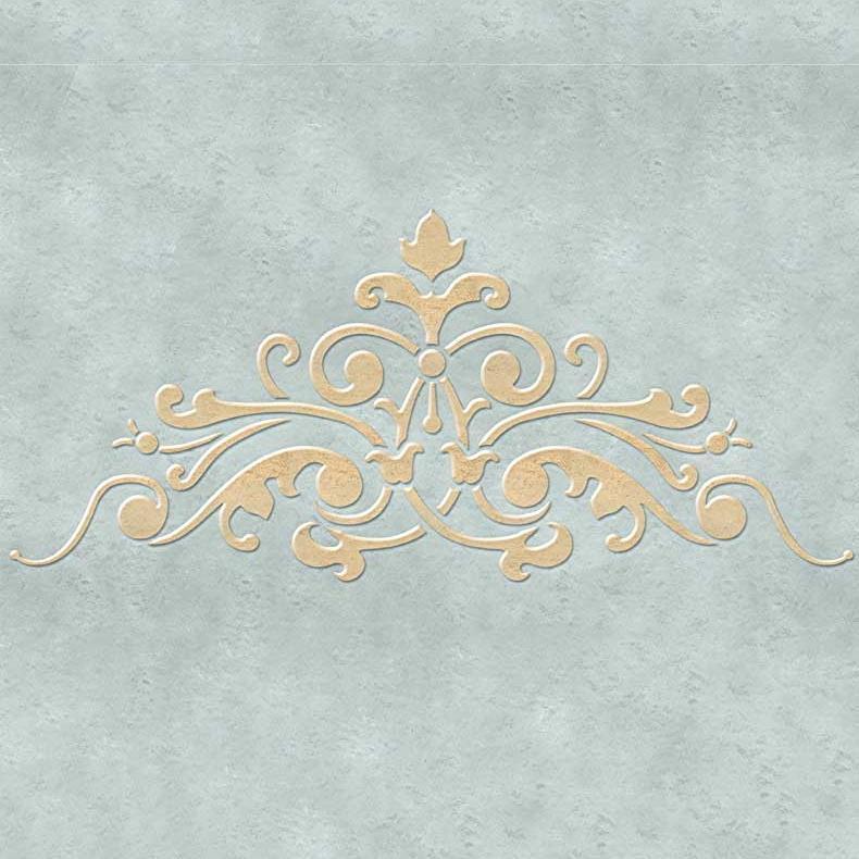 Avignon Center A Ceiling Stencil - Decorative Painting Template for DIY Home Décor & Wall Art Projects | Perfect for Bedrooms, Living Rooms & Nursery Accent Walls