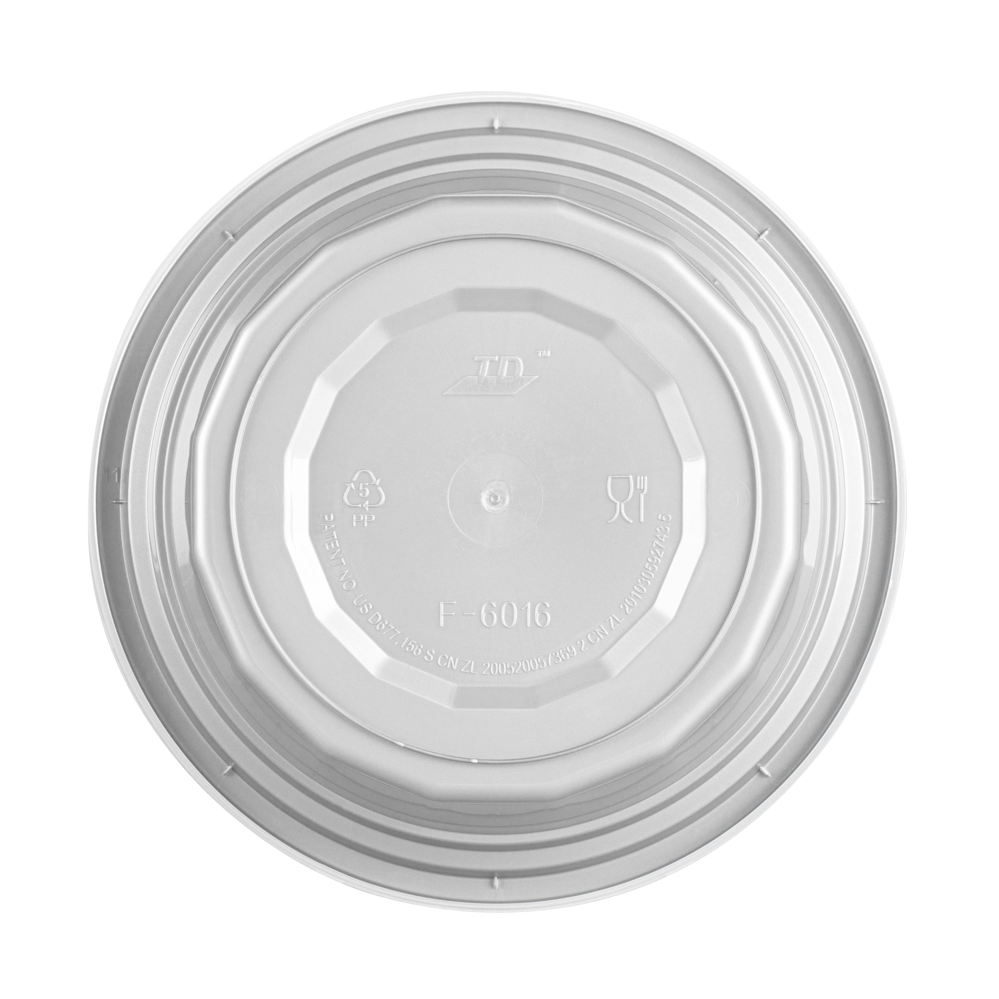 16 oz Round Silver Plastic To-Go Containers with Clear Lids - Microwave Safe, 6.25