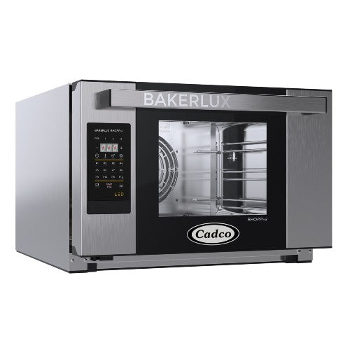 Cadco XAFT 04HS LD Bakerlux LED Heavy Duty Convection Oven - Commercial 1/2 Size Countertop Baking Oven for Restaurants, Bakeries & Catering Businesses - Perfect for Baking, Roasting & Reheating Food