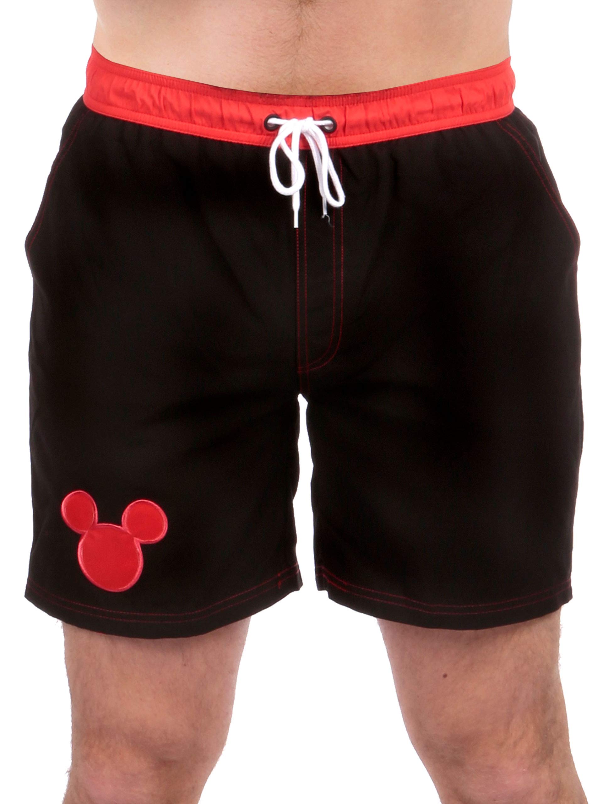 Disney Men's Mickey Mouse Swim Trunks - Quick-Dry Beach Shorts for Swimming, Vacation & Summer Fun