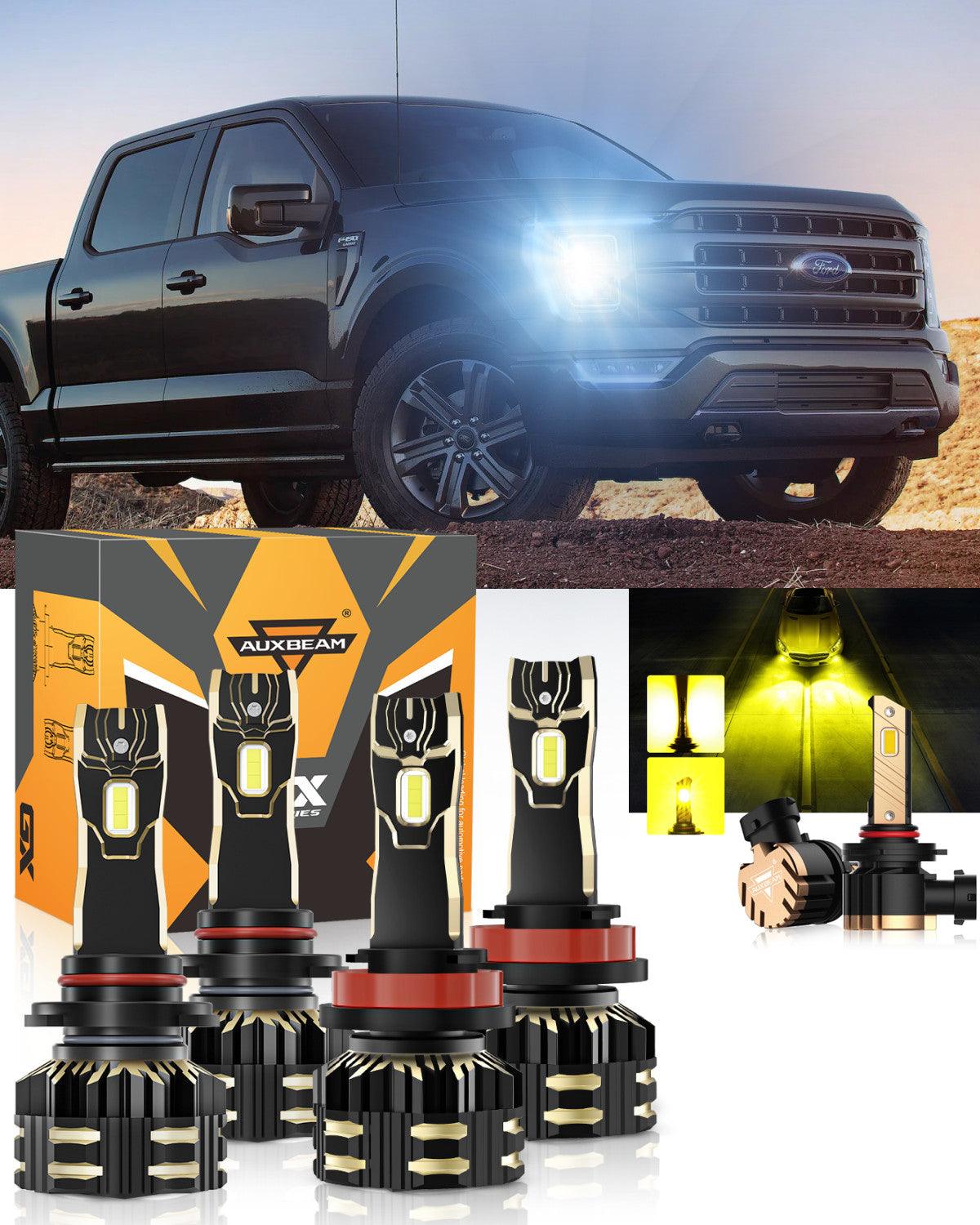2021 Ford F-150 9005 H11 LED Headlight Bulbs Kit - Super Bright 6000K White Light, Plug and Play Replacement for Halogen Bulbs - Perfect for Night Driving, Off-Roading & Enhanced Visibility
