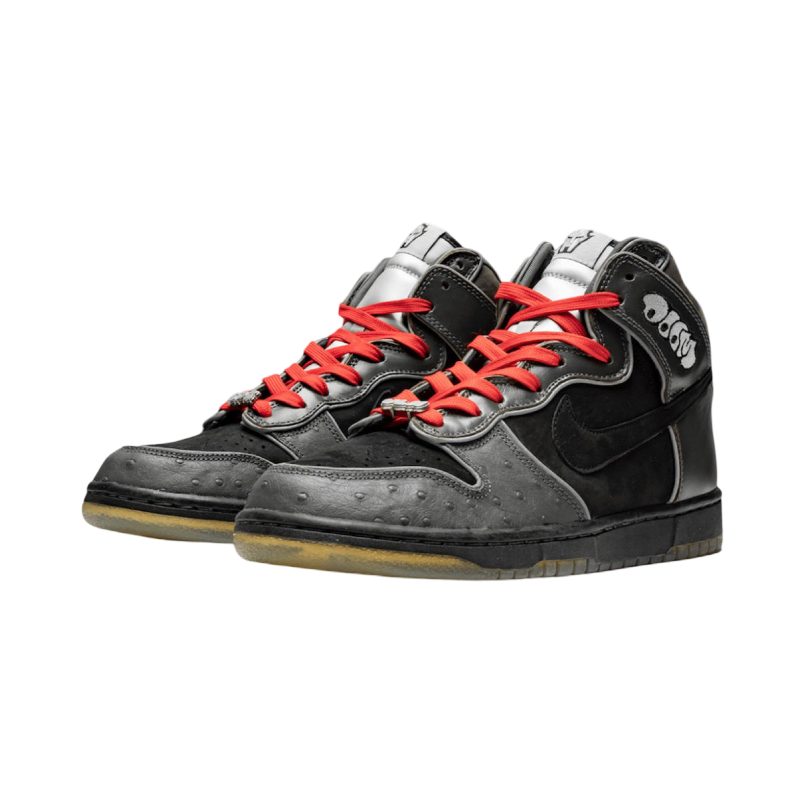 Nike SB Dunk High Premium MF Doom Sneakers - Black & Midnight Fog Colorway - Limited Edition Skateboarding Shoes for Men | Perfect for Streetwear Fashion & Skateboarding Enthusiasts