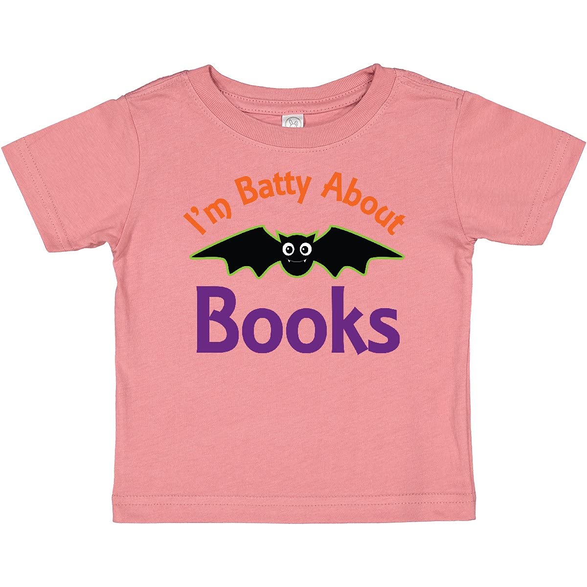 Batty About Books Baby T-Shirt - Cute Bat Design Cotton Tee for Infants & Toddlers - Perfect for Storytime, Library Visits & Book Lovers
