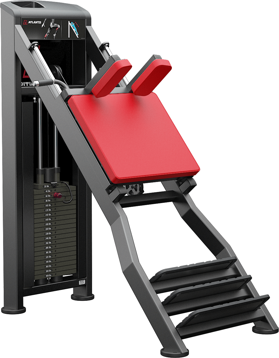 ATLANTIS Incline Calf Raise Machine - Professional Gym Equipment for Home & Commercial Use - Perfect for Leg Workouts, Strength Training & Fitness Enthusiasts