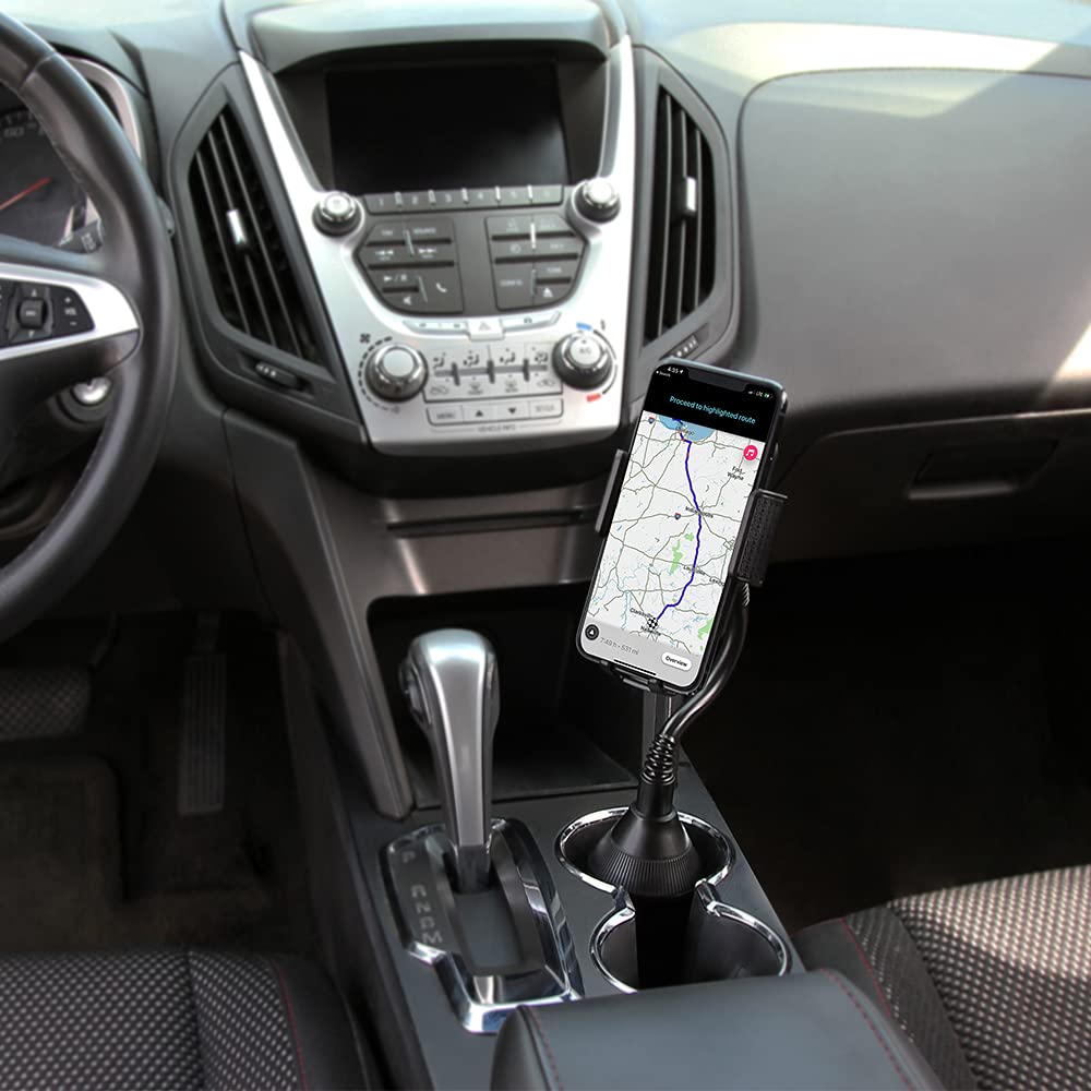 Limitless PhoneStation Car Cup Holder Phone Mount - Adjustable Base, Flexible Neck & Air Vent Clip for iPhone, Samsung, Note, Galaxy - Perfect for Hands-Free Driving & GPS Navigation