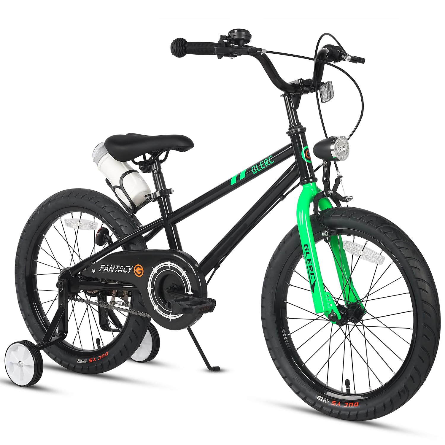 Fantasy 12 14 16 18 20 Inch Kids Bicycle for Boys & Girls Ages 2-14 Years - Adjustable Training Wheels, Water Bottle Holder & LED Headlight - Multiple Color Options - Perfect for Neighborhood Rides, Park Adventures & Learning to Bike