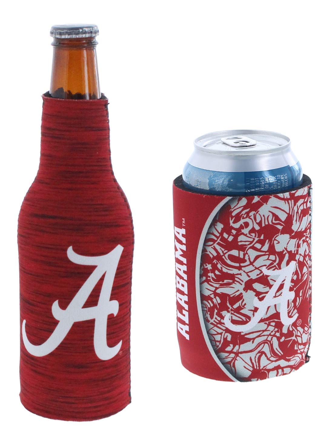 College Team Color Logo Insulated Can & Bottle Cooler Holder Set - Perfect for Tailgating, BBQs, and Game Day Parties