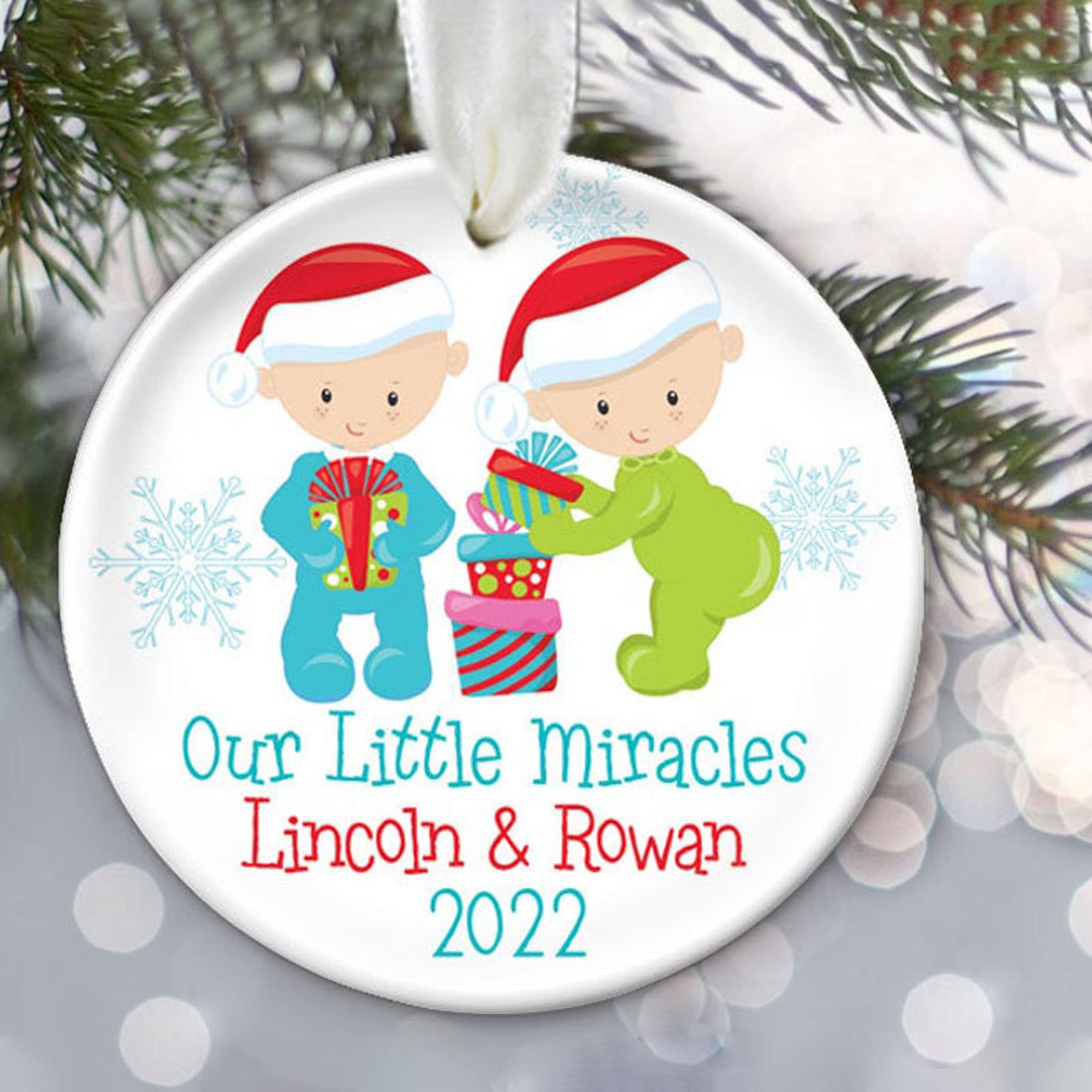 Personalized Family Christmas Ornaments - Custom Engraved Holiday Tree Decorations - Unique Family Gifts for Christmas, Anniversary & Home Decor (Perfect for Family Gatherings, Tree Trimming & Festive Home Decor)