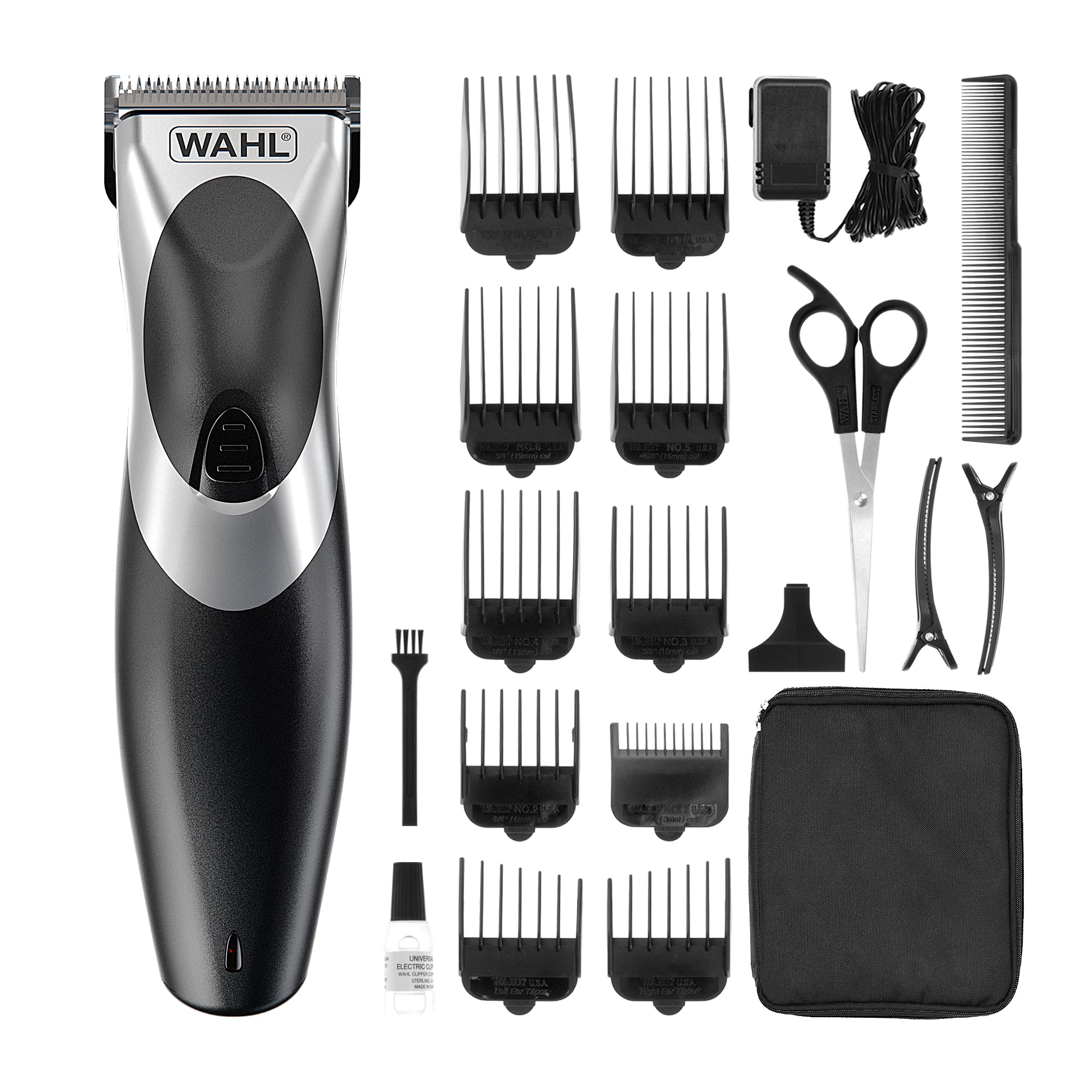 Wahl Clip ‘N Rinse Cordless & Corded Hair Clipper for Men - Rechargeable Hair Trimmer with Washable Head | Professional Home Hair Cutting Kit & Head Shaver | Perfect for DIY Grooming, Barbershops & Travel Use