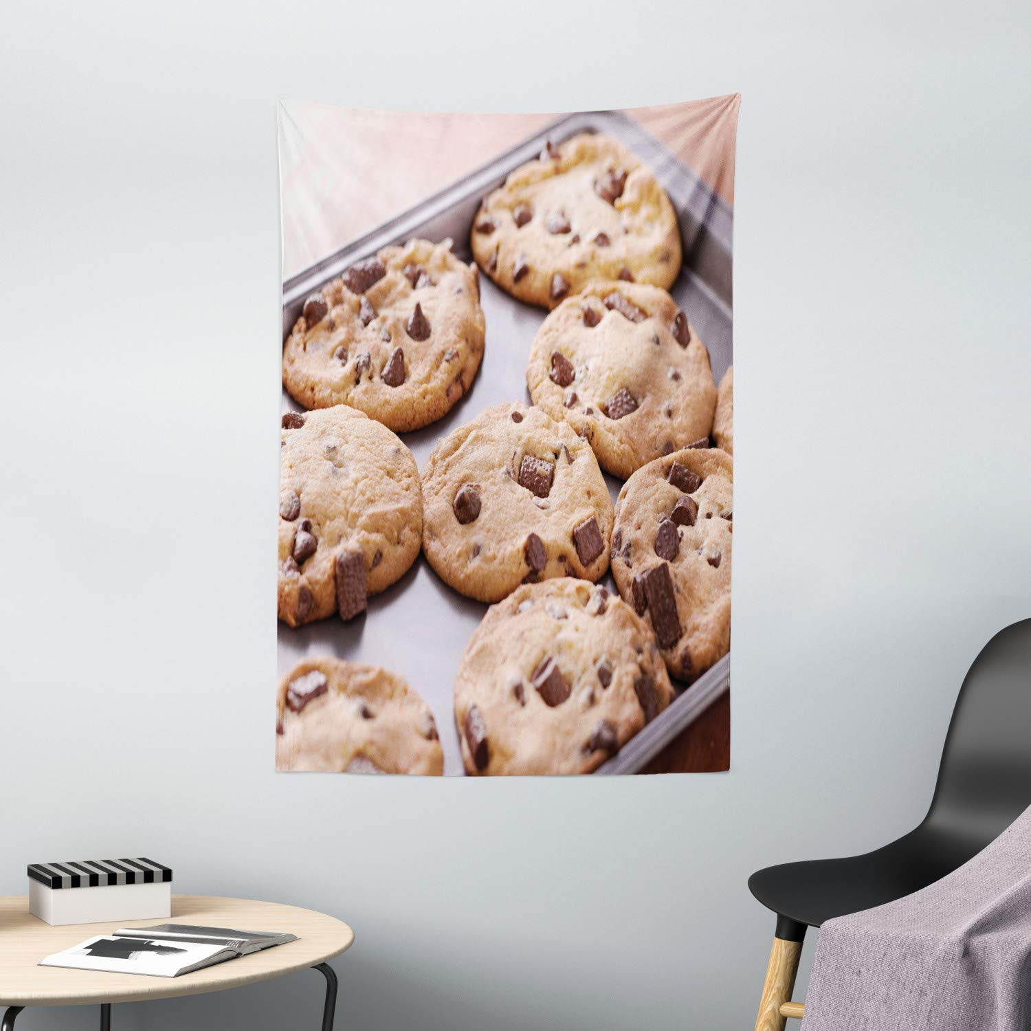 Ambesonne Chocolate Chip Cookie Tapestry - 40