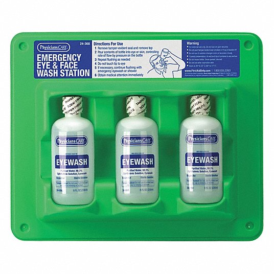 PhysiciansCare 308 Emergency Eye Wash Station - 8 oz Bottle, 2 Year Shelf Life (11