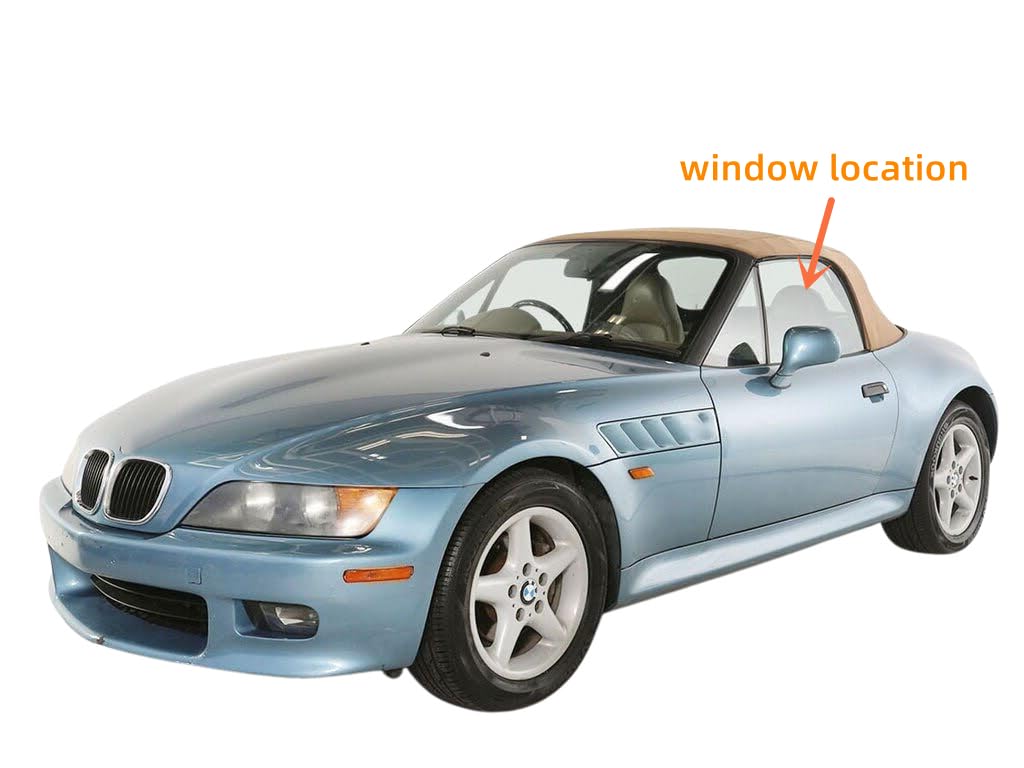 BMW Z3 2 Door Convertible Left Side Driver Window Glass Replacement (1996-2002) - Perfect Fit for Smooth Window Operation & Car Maintenance