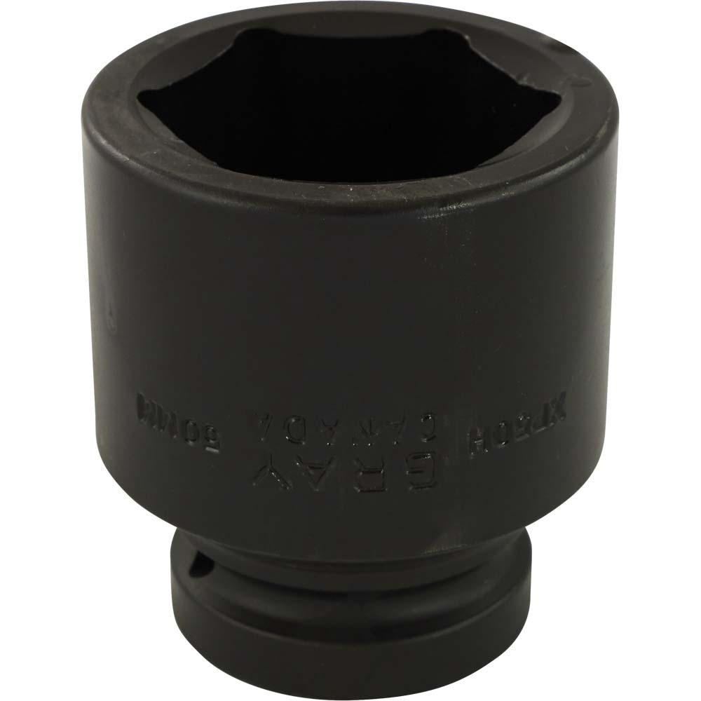 6-Point Metric Standard Length Impact Sockets - 1 Drive, Black Industrial Finish for Automotive & Machinery Repair