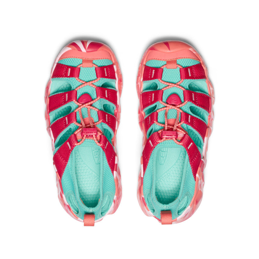 Big Kids' Hyperport H2 Sandal - Lightweight Water Shoes for Boys & Girls | Raspberry/Pool Blue | Perfect for Beach, Pool & Water Sports