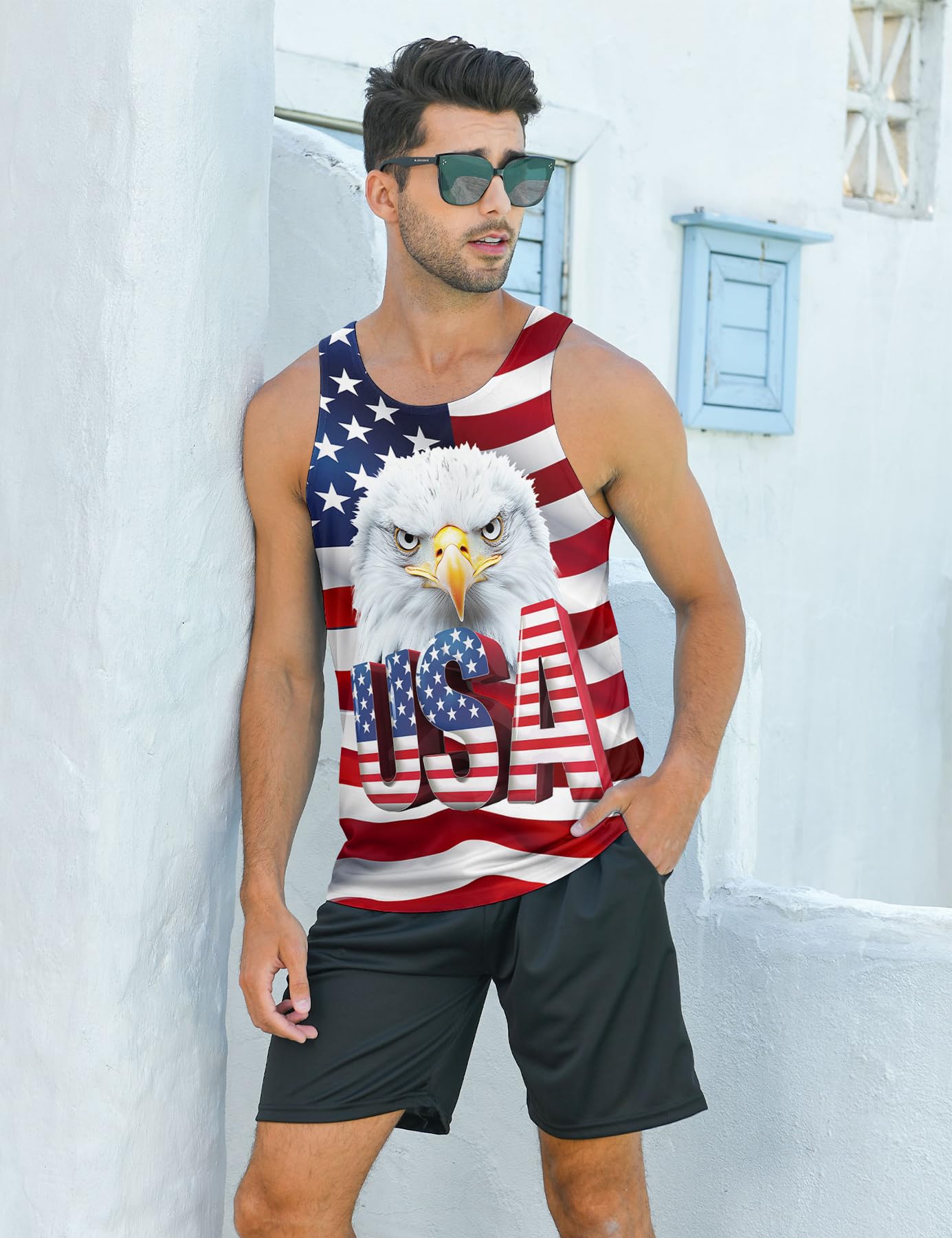 Raisevern Men's Funny 3D Graphic Tank Top - Sleeveless Summer Workout Shirt for Gym, Sports & Casual Wear | Lightweight & Breathable Activewear for Running, Fitness & Outdoor Activities