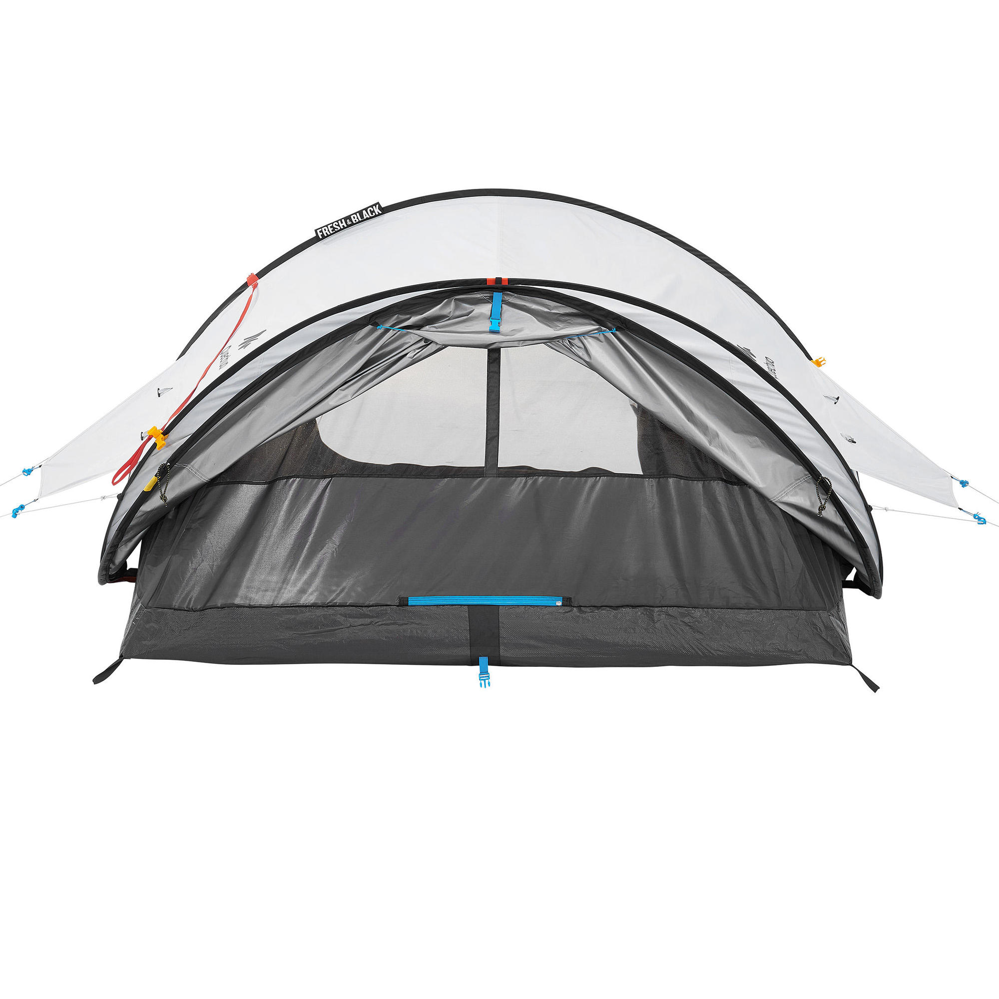 Quechua 2 Second Fresh & Black Waterproof Pop Up Camping Tent for 3 Person - Instant Setup for Hiking, Backpacking & Outdoor Adventures