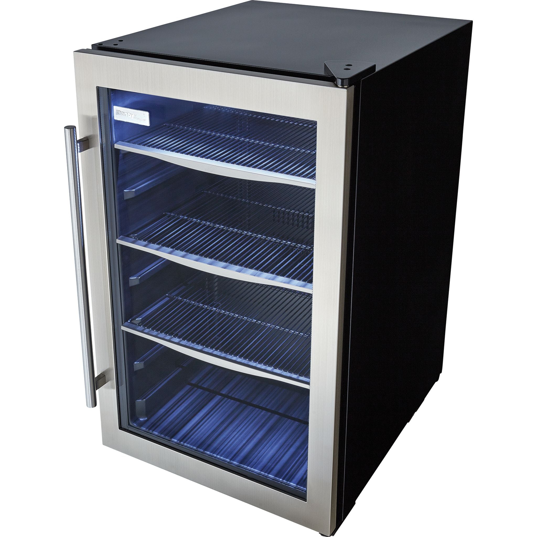 Danby DBC434A1BSSDD Stainless Steel Beverage Cooler - Compact Mini Fridge for Beer, Wine & Soda - Perfect for Home Bar, Office, or Man Cave