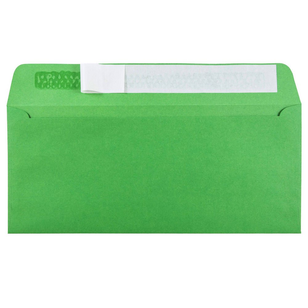 JAM PAPER #10 Green Recycled Envelopes - 50/Pack for Office & Mailing