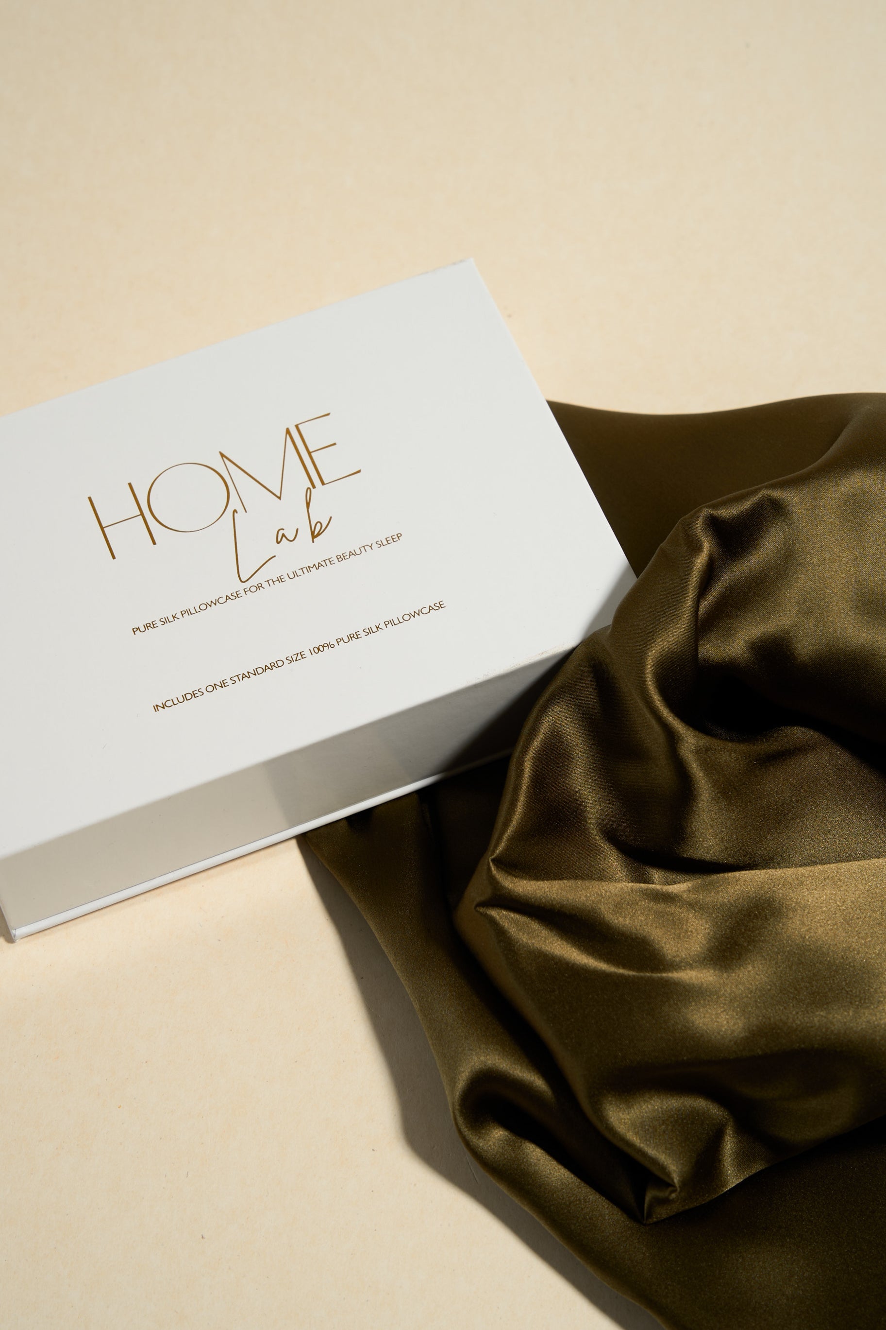 100% Pure Silk Beauty Pillowcase for Hair & Skin - Olive Green 19