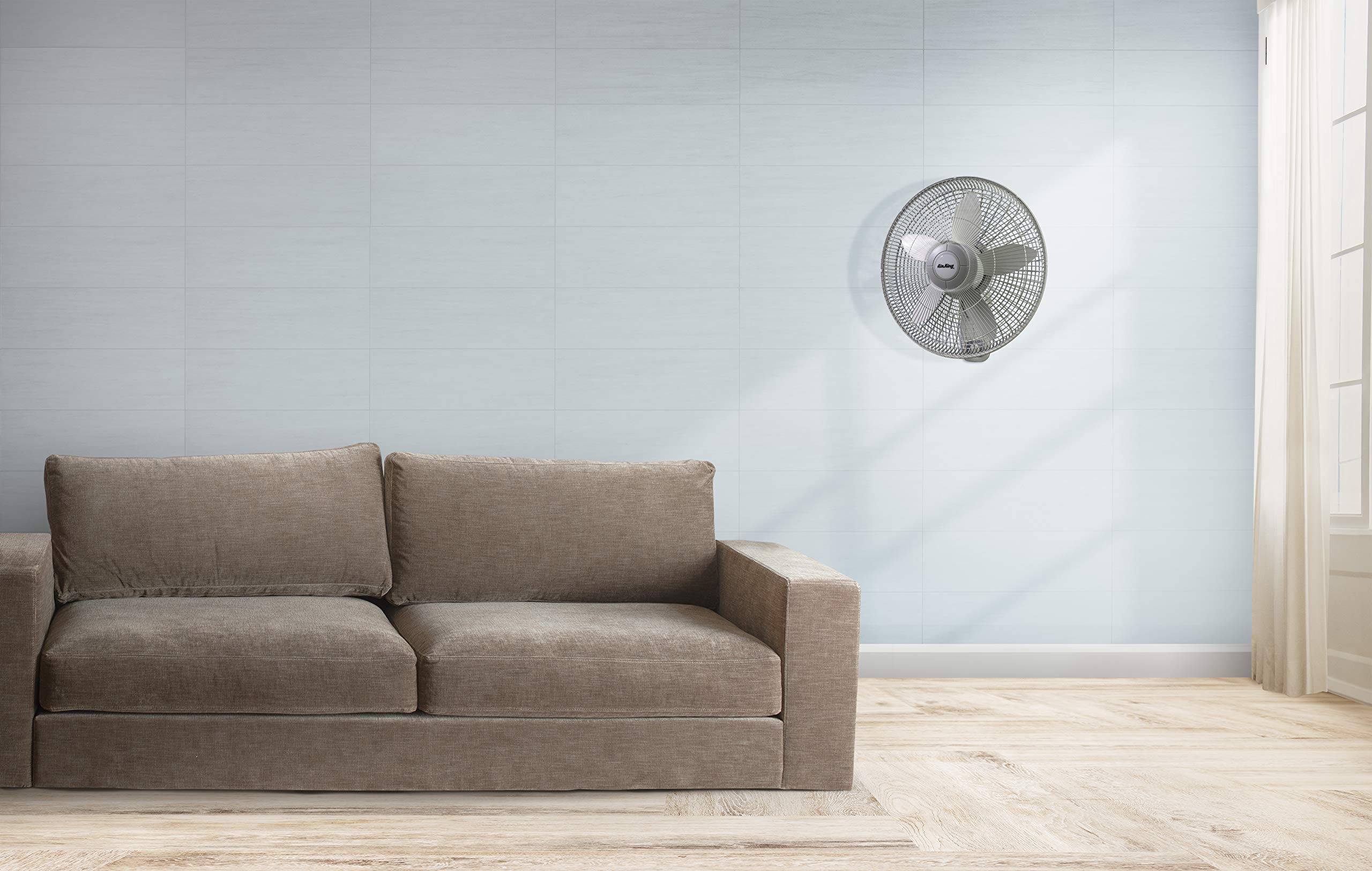 Air King 9018 18-Inch Commercial Grade White Oscillating Wall Mount Fan - Perfect for Restaurants, Warehouses & Home Cooling