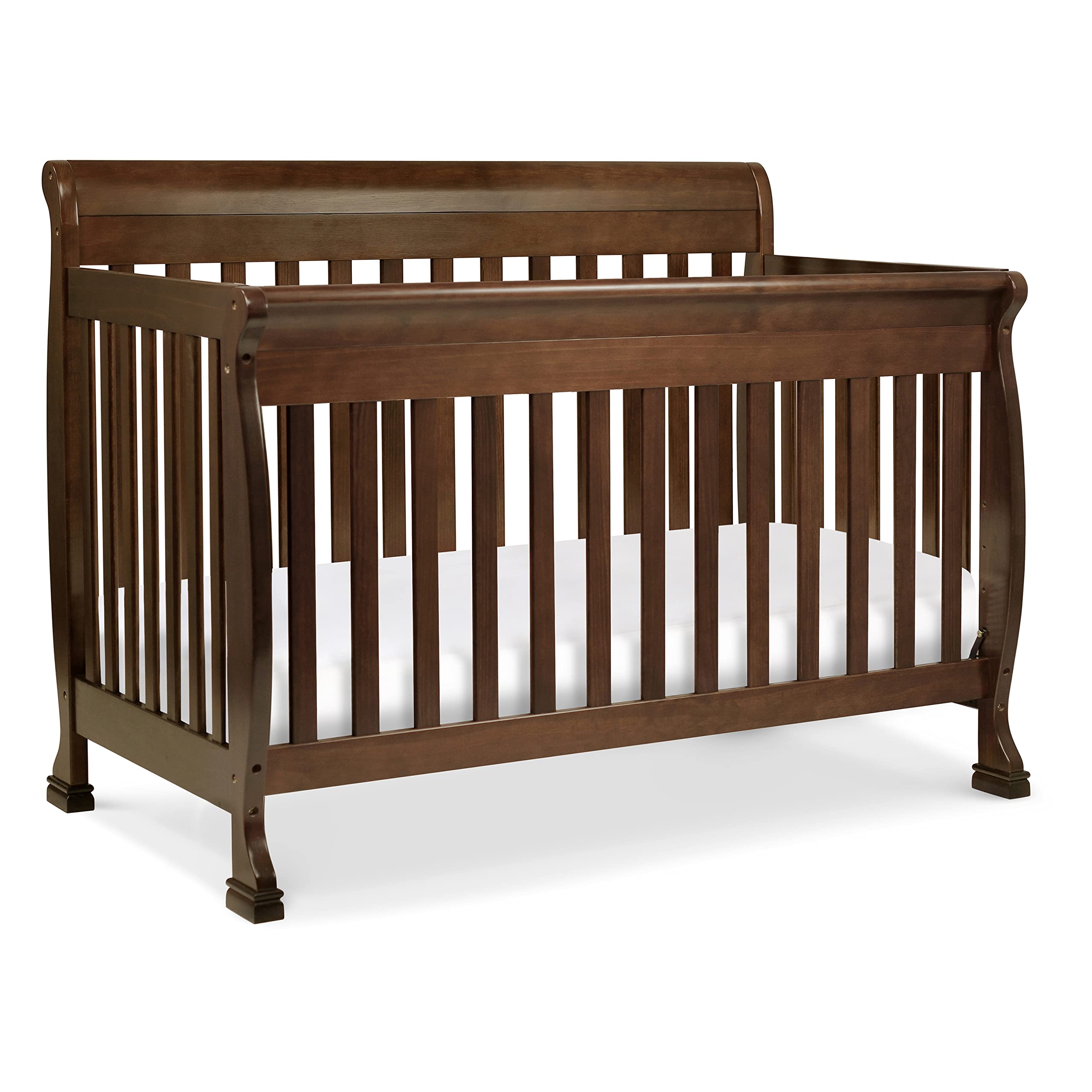 DaVinci Kalani 4-in-1 Convertible Crib - Toddler Bed & Full Bed - GREENGUARD Gold Certified - Safe Nursery for Baby