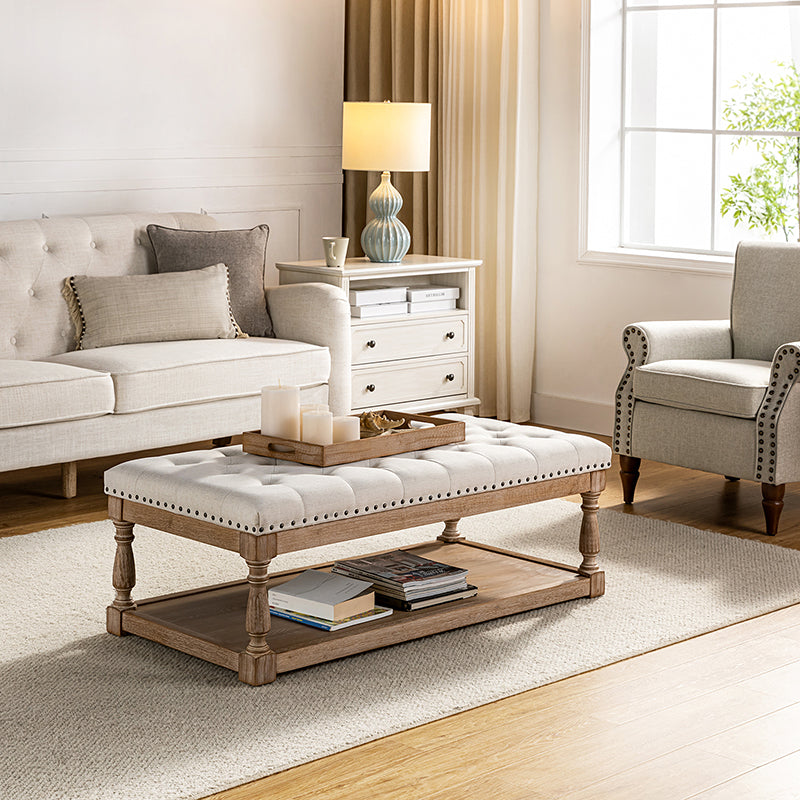 Isaak Upholstered Storage Ottoman Bench with Lift Top - Extra Seating & Hidden Storage for Living Room, Bedroom, or Nursery - Perfect for Blankets, Toys & Home Organization