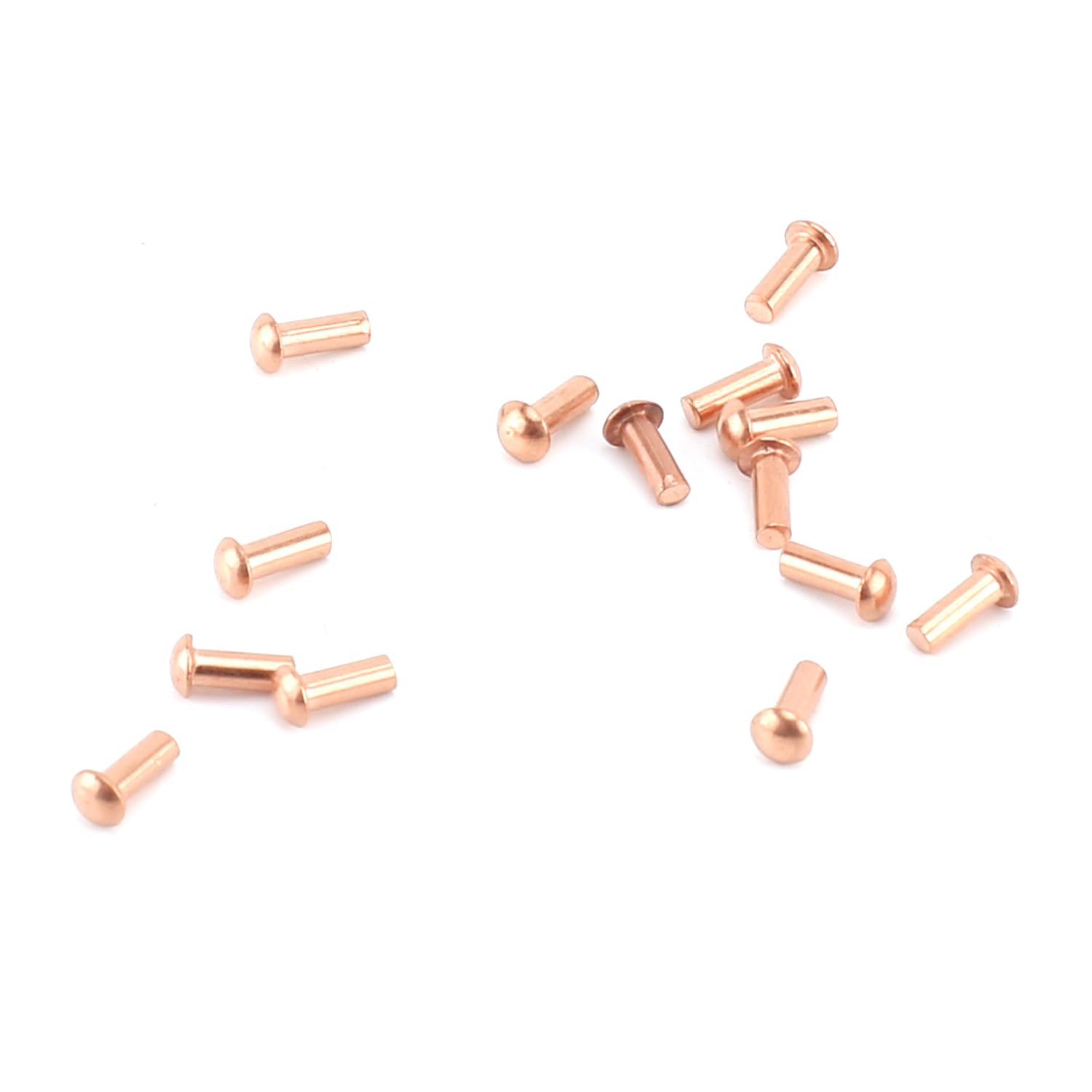 200Pcs M2 Copper Solid Rivets - 0.08