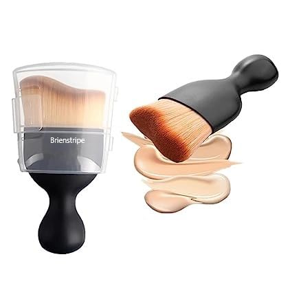 Brienstripe Foundation Makeup Brush - Soft Blending Brush for Liquid & Cream Foundation, Professional Blush & Contour Makeup Brush Set | Perfect for Everyday Makeup, Airbrush Finish & Professional Makeup Artists