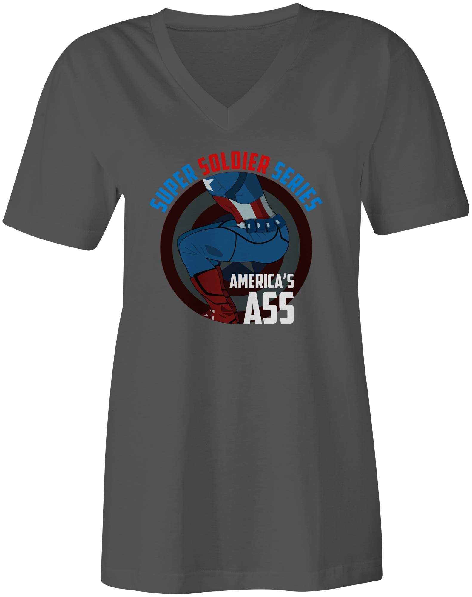America's Ass Women's V-Neck Fitted Shirt - Slim Fit Stretchy T-Shirt for Women | Casual & Work Wear | Perfect for Office, Date Night & Everyday Outfits