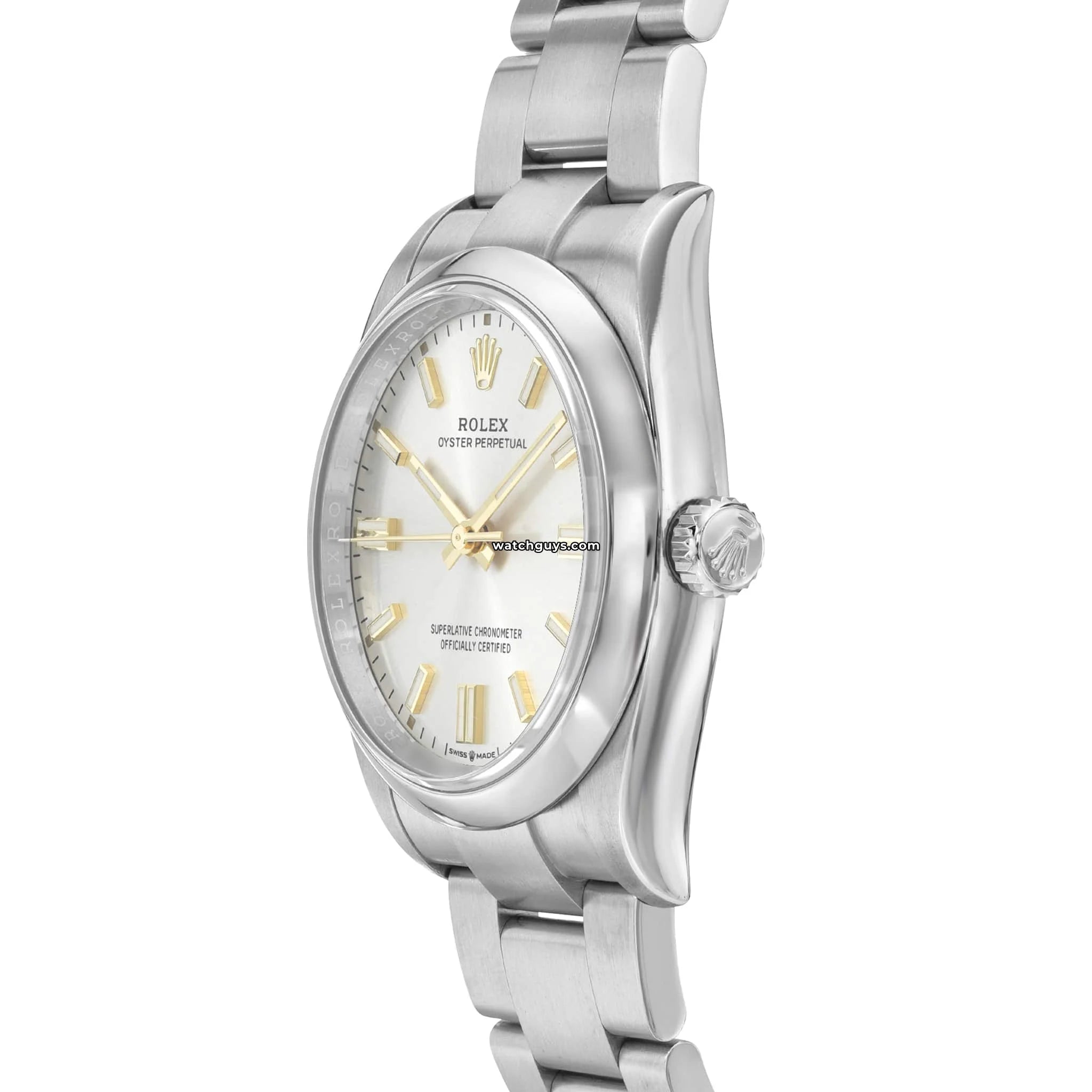 Rolex Oyster Perpetual 126000 Silver Dial Automatic Watch for Men - Luxury Dress & Everyday Timepiece for Business, Formal & Casual Wear