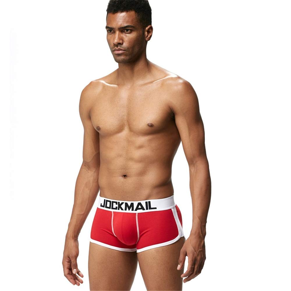 JOCKMAIL Men's Cotton Push-Up Boxer Briefs - Hip Enhancer Underwear for Daily Comfort