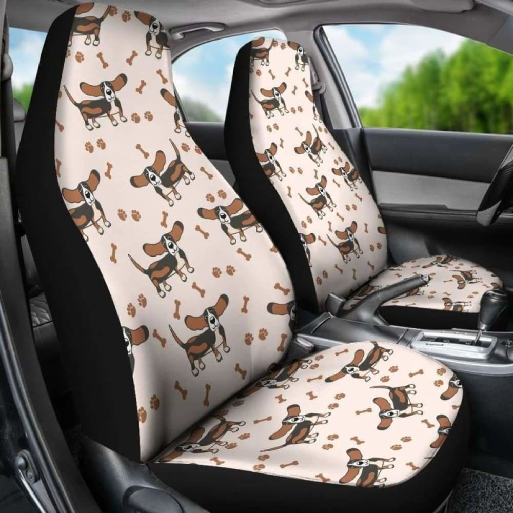Basset Hound Dog Car Seat Cover - Waterproof Pet Seat Protector for Cars, Trucks & SUVs - Perfect for Travel, Outdoor Adventures & Daily Commutes