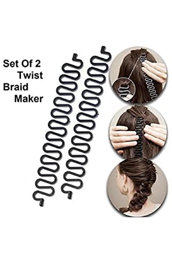 Professional Hair Braider & Bun Maker Styling Tool - 2 Pack Hair Clips & Accessories for Women & Girls - Perfect for Updos, Ponytails & Everyday Hairstyles
