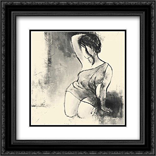 Loreth Lanie 15x15 Inch Black Ornate Framed Double Matted Museum Art Print - Figurative Woman II Wall Decor for Living Room, Bedroom & Office