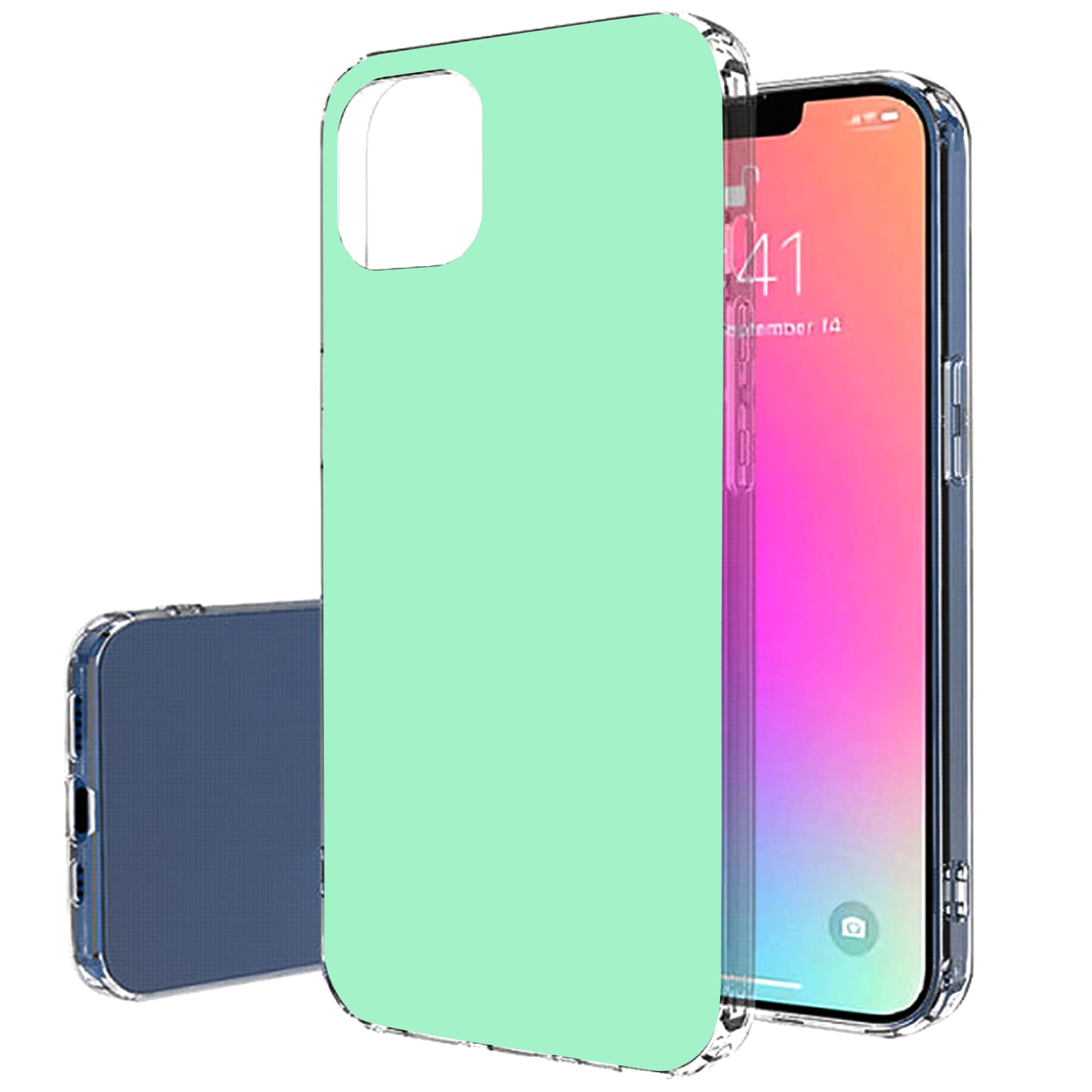 Ultra Slim TPU Case for Apple iPhone 13 Pro Max - Mint Green Soft Flexible Lightweight Anti-Scratch Phone Cover - Perfect for Everyday Use, Travel & Protection