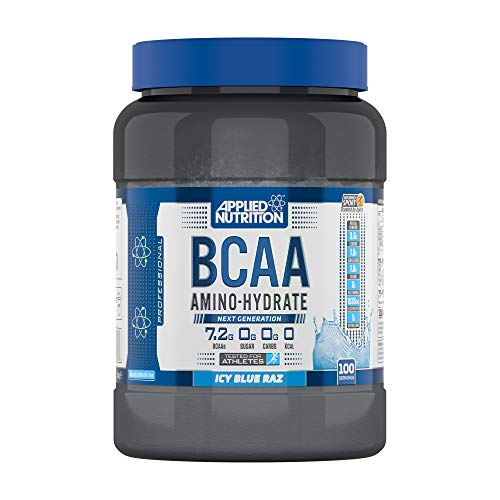 Applied Nutrition BCAA AminoHydrate Icy Blue Raz 1400g - Premium Branched-Chain Amino Acid Powder for Muscle Recovery & Hydration | Pre-Workout & Post-Workout Supplement for Athletes & Fitness Enthusiasts