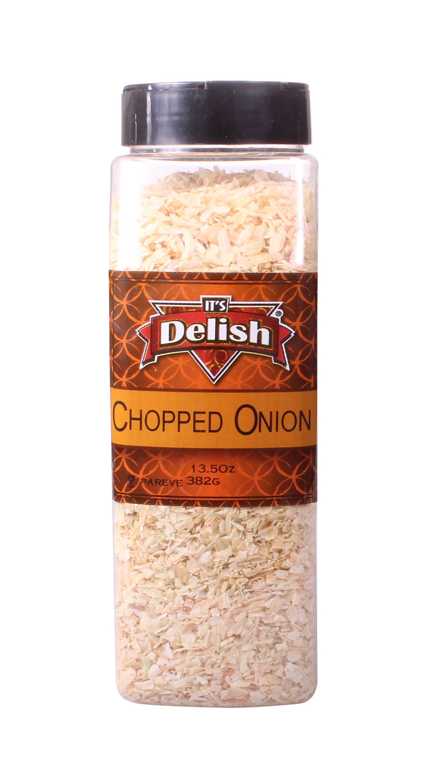 Gourmet Dried Chopped Onion by It's Delish | 13.5 Oz Large Jar | All Natural Dehydrated Onion Flakes | No Preservatives | Certified Kosher | Perfect for Soups, Salads & Seasoning