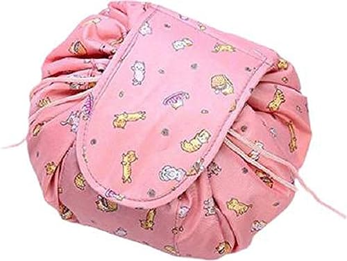Lazy Cosmetic Bag - Large Drawstring Makeup Pouch for Travel | Portable Toiletry Organizer | Perfect for Gym, Vacation & Daily Use
