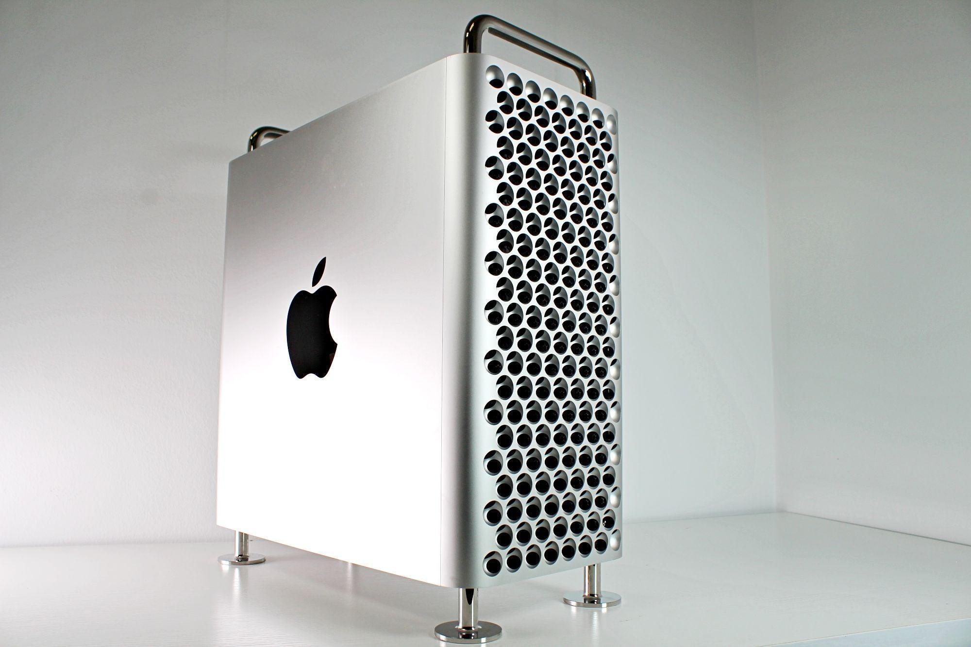2019 Apple Mac Pro – 2.7GHz Intel Xeon W, 768GB RAM, 4TB SSD, AMD Radeon Pro Vega II (32GB) Silver – Includes Apple Keyboard & Mouse – Perfect for Video Editing, 3D Rendering & Professional Workstations