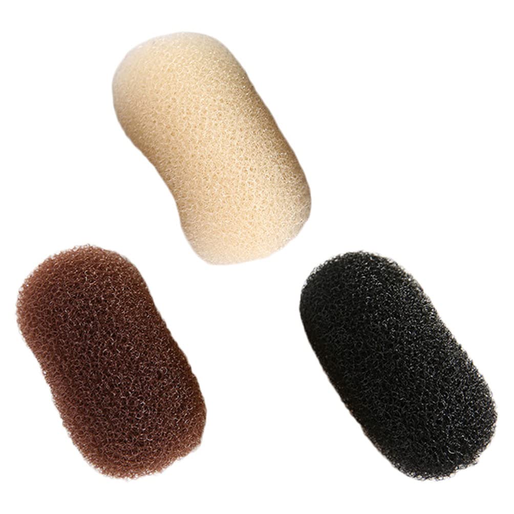 OSALADI 3Pcs Bump It Up Hair Volume Inserts - Sponge Hair Clips for Women & Girls, DIY Hair Styling Accessories, Random Colors - Perfect for Updos, Ponytails & Special Occasions