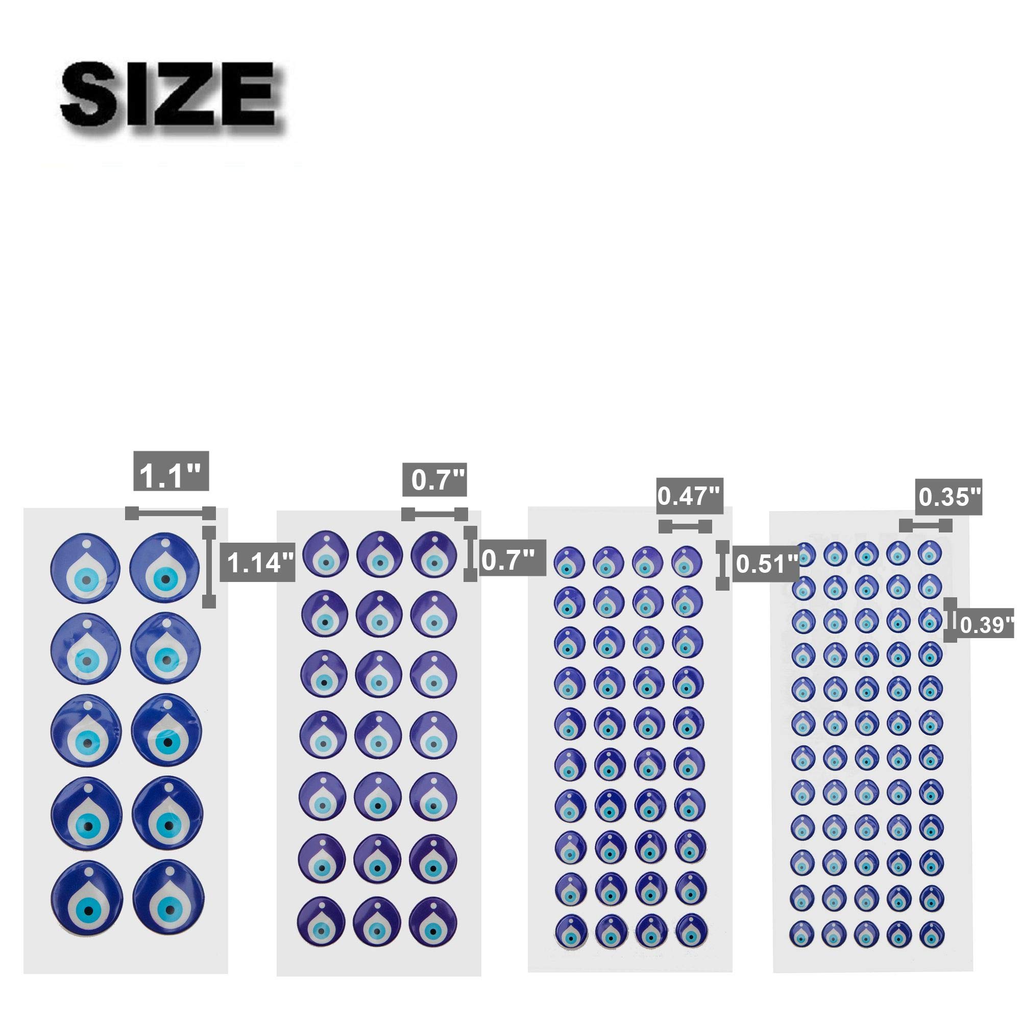 Evil Eye Stickers for Kids - 180+ 3D Puffy Stickers in Purple & Blue Colors | Perfect for Birthday Parties, Classroom Rewards & DIY Crafts