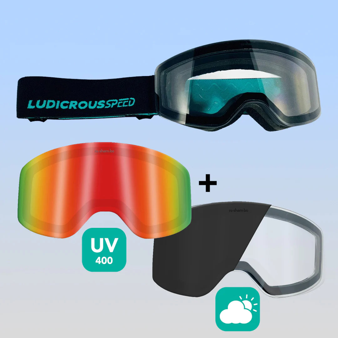 RoShamBo Youth Snow Goggles - Kids Anti-Fog UV Protection Ski Goggles for Boys & Girls - Perfect for Snowboarding, Skiing & Winter Sports