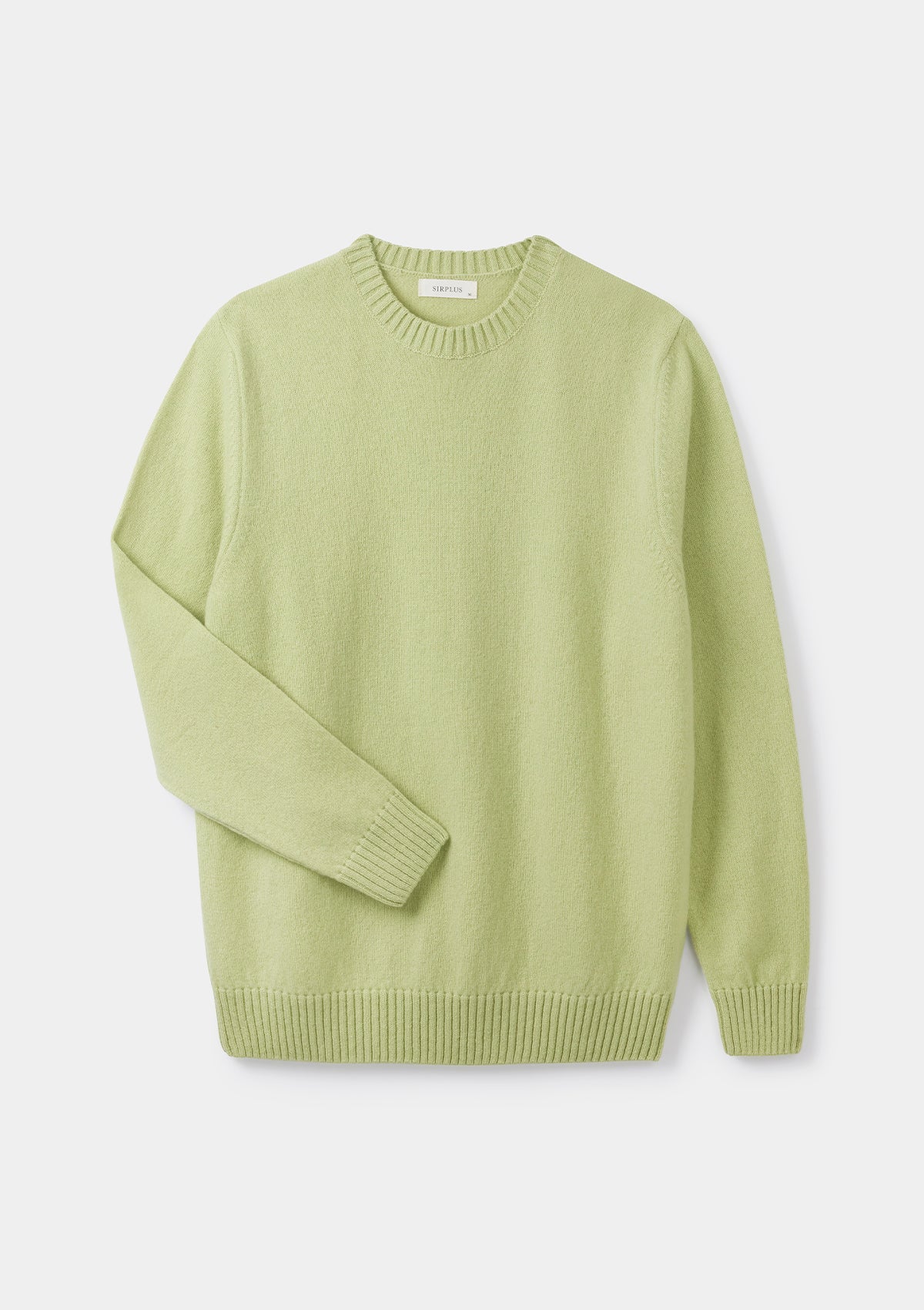 Stylish Celery Green Lambswool Crew Neck Sweater for Women - Soft & Warm Winter Pullover for Casual Outfits & Office Wear