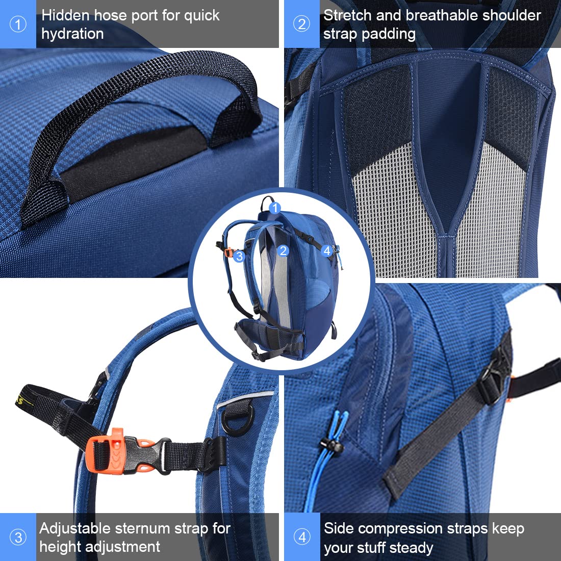 KAILAS Q-WIND II 28L Lightweight Hiking Backpack for Men & Women - Waterproof Daypack with Rain Cover - Perfect for Outdoor Travel, Camping & Day Hikes