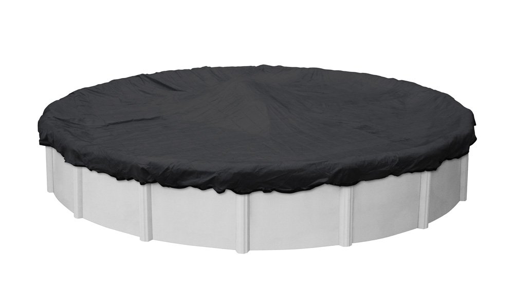 Robelle 3833 Black Mesh Winter Pool Cover for Round Above Ground Swimming Pools 33ft - Heavy Duty Cold Weather Protection - Easy Installation & Secure Fit - Perfect for Winterizing & Debris Protection