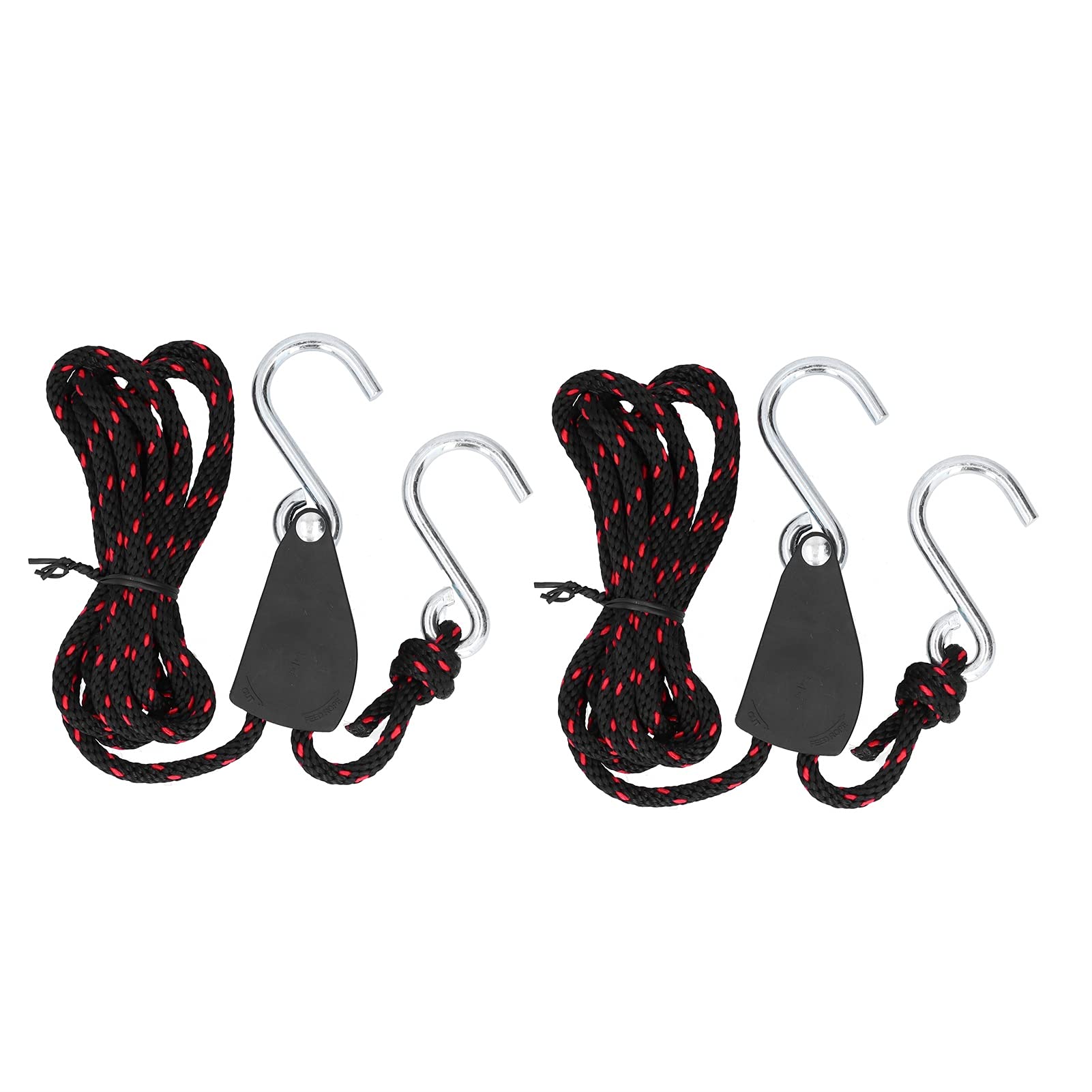 **Kayak Tie Down Straps - 2 Pack Anti-Slip Rope Lock Pulley Straps for Kayak, Canoe & Boat Storage | Secure Garage or Shop Ceiling Storage for Watercraft**    *(Use Case: Perfect for organizing kayaks, canoes, or boats in garages, sheds, or workshops to save space and prevent slipping during transport or storage.)*
