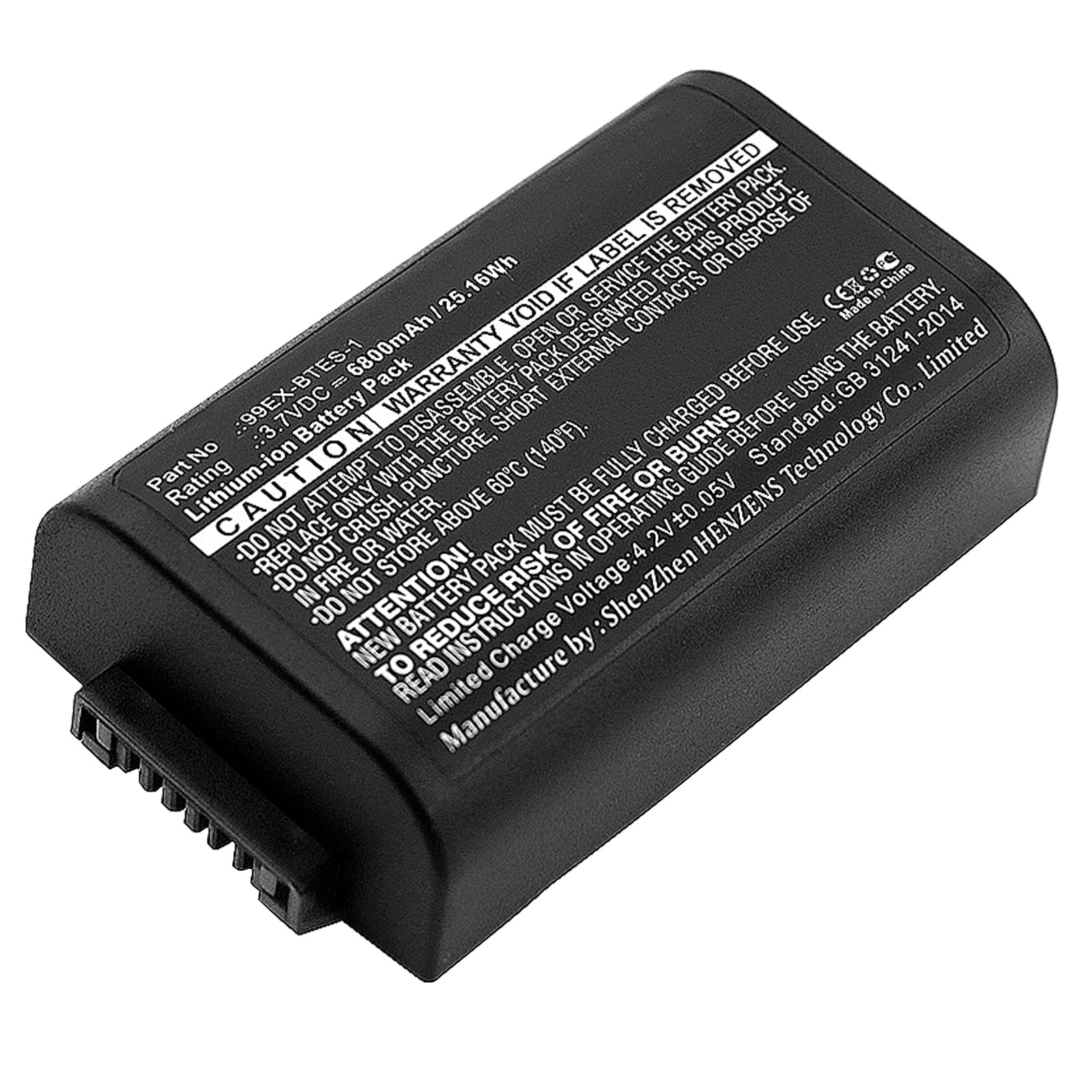 Synergy Digital Barcode Scanner Battery - 6800mAh Li-ion Replacement for Honeywell 99EX-BTES-1 & 99EX-BTEC-1 | High Capacity 3.7V Power Supply | Perfect for Retail, Warehouse & Logistics Scanning Operations