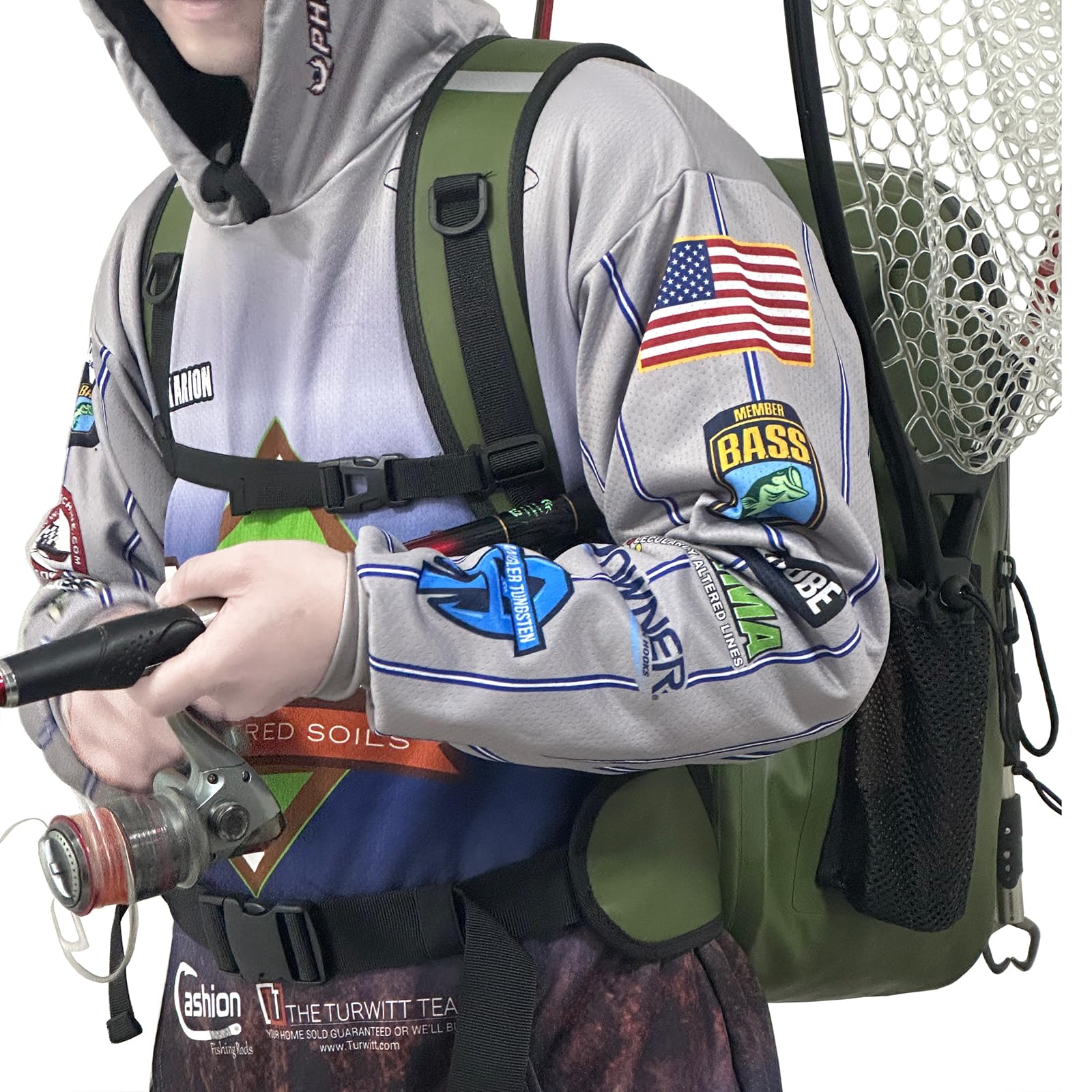 Waterproof Fishing Backpack with Rod Holder - 26L Fly Fishing Tackle Storage Backpack for Men & Women - Perfect for Fly Fishing, Kayak Fishing, and Outdoor Adventures