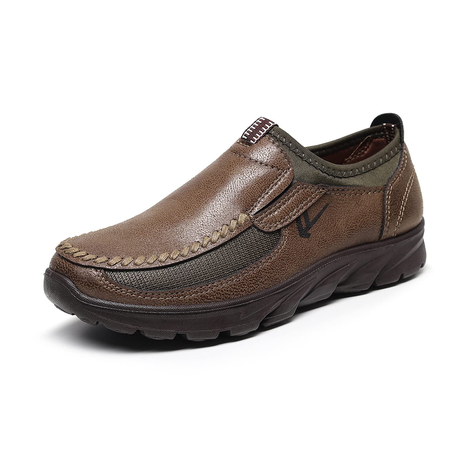 Men's Leather Slip-On Loafers - Classic Casual & Dress Shoes for Work, Walking, Office - Comfortable Oxford Style (Size 6.5-12) - Perfect for Business, Travel & Everyday Wear