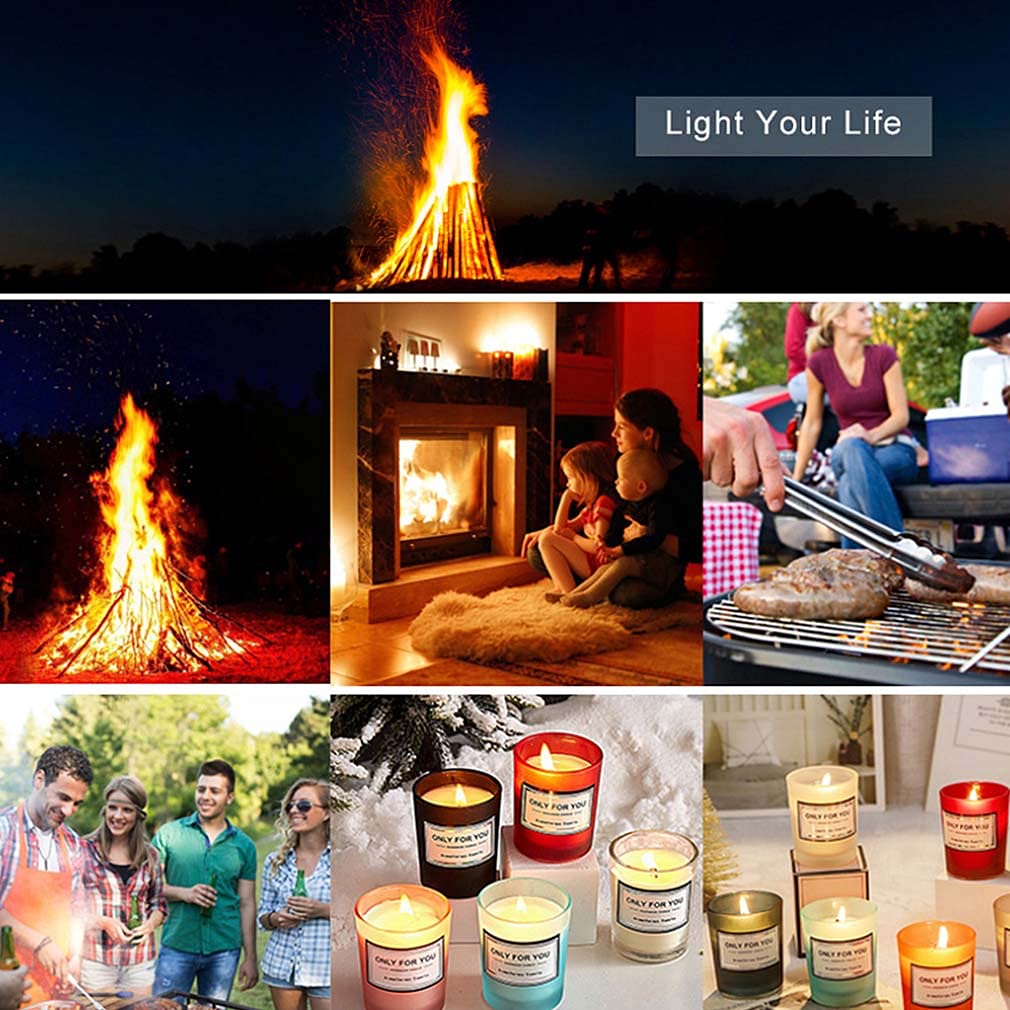Brite Fire Torch Lighter - Windproof & Waterproof Butane Lighter for Kitchen, BBQ, Camping, Grilling, Candle Lighting - Perfect Outdoor Survival Tool & Men's Gift (Brown, Gas Not Included)